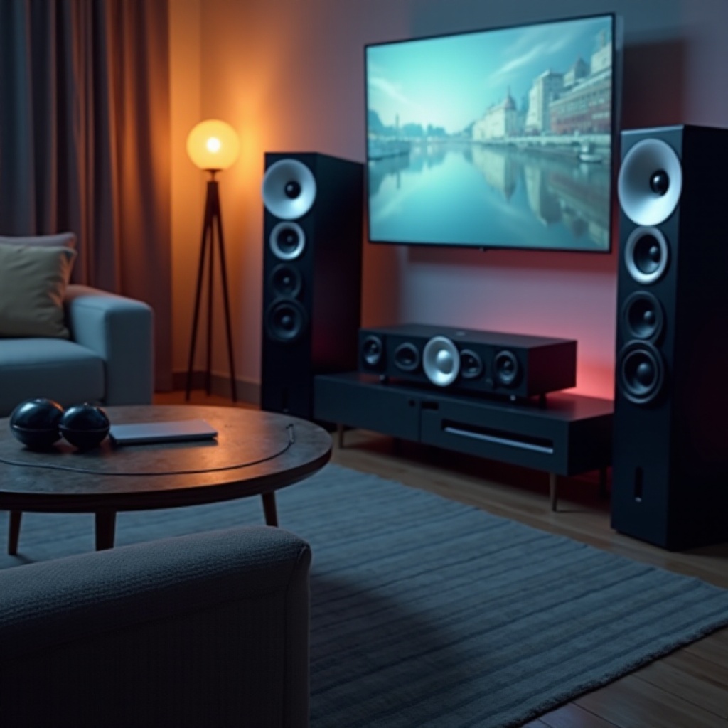 إعداد مكبرات الصوت 5.1