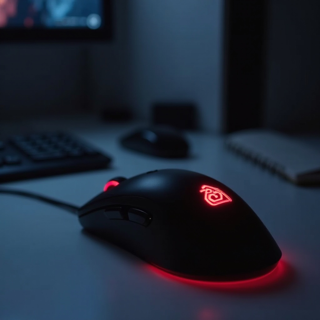 فأرة Anker تومض باللون الأحمر