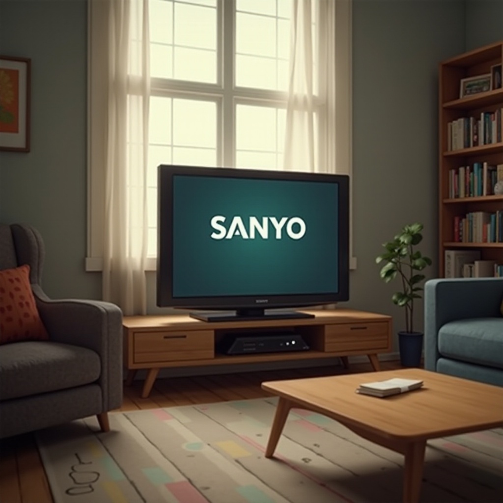 как сбросить настройки телевизора Sanyo без пульта