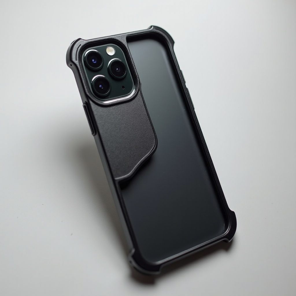reverse side of phone case