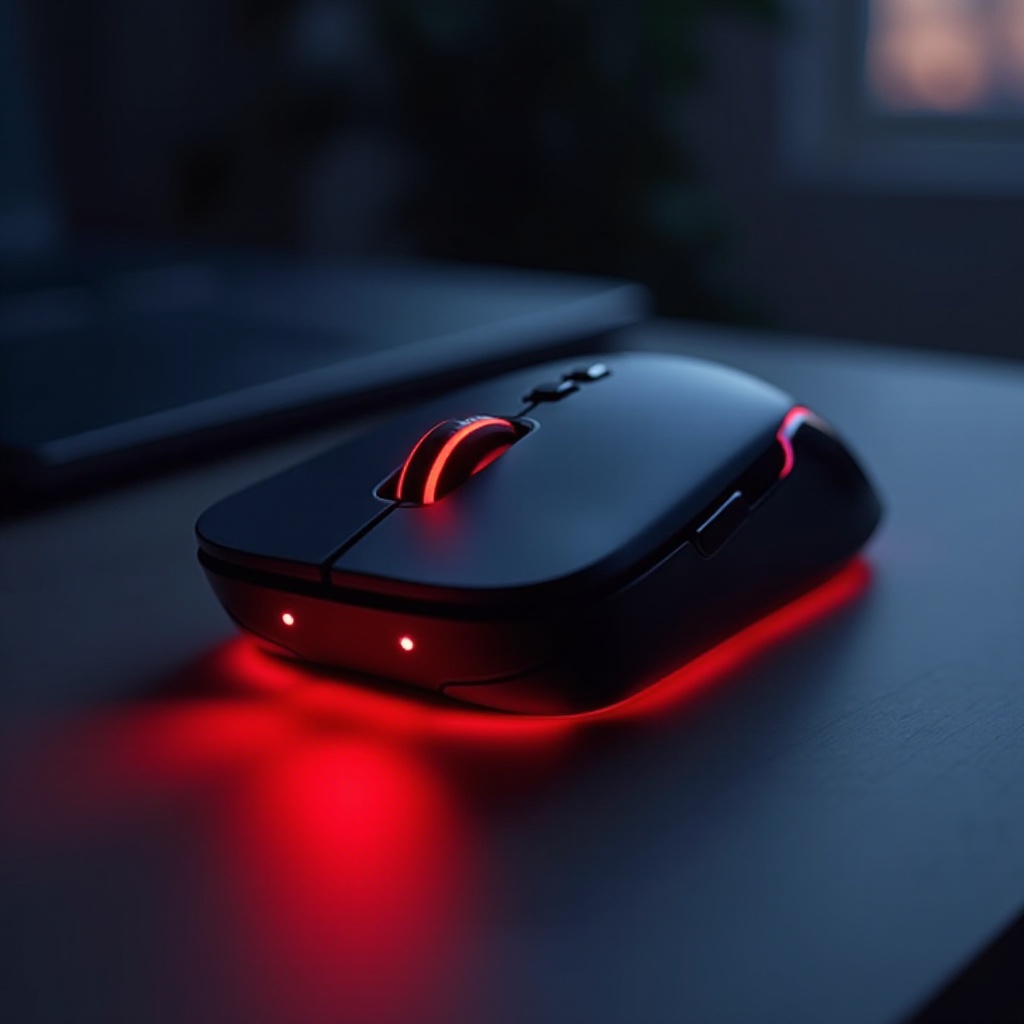 mouse-ul Anker clipește roșu